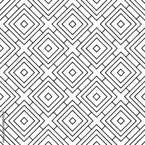 Geometric Abstract Diamond Pattern Vector, perfect for textiles and fabric projects. This modern and stylish design features intricate, repeating diamond shapes.