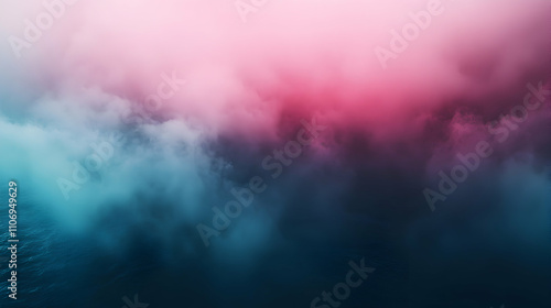 Abstract Pink and Teal Cloud Ocean Background, A Dreamlike, Textured Vista of Serene Colors Blending Softly