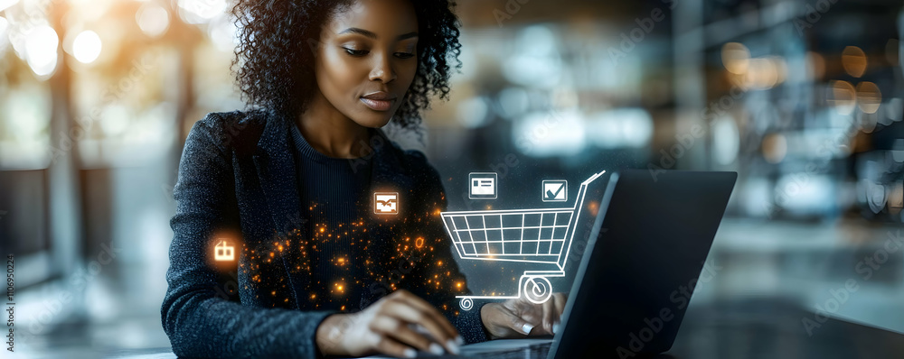 Woman Online Shopping, E-commerce Experience, Digital Purchases, Secure Transactions, Convenient Payments, Fast Delivery Woman Online Shopping, E-commerce Experience, Digital Purchases, Secure Transactions, Convenient Payments, Fast Delivery