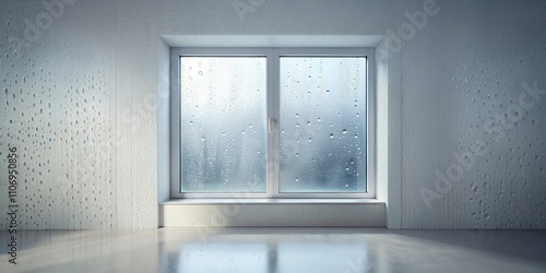Wallpaper Mural A Rainy Day View Through a Modern Window with Condensation on the Walls Torontodigital.ca