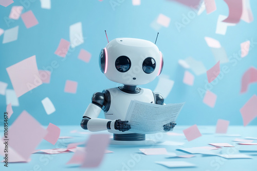 ai copywriting bot using chatgpt for content creation artificial intelligence concept 3d illustration