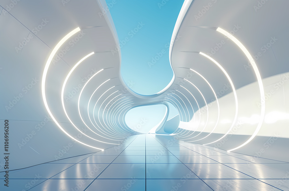 Naklejka premium Minimal architectural space