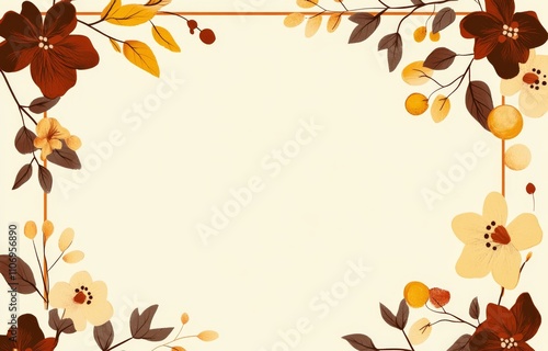 Wallpaper Mural Christmas frame with copy space for text, beige color background Torontodigital.ca