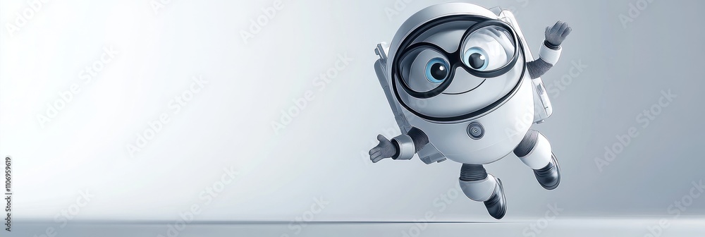 A playful cartoon astronaut character in a space-themed design. A playful cartoon astronaut character in a space-themed design.