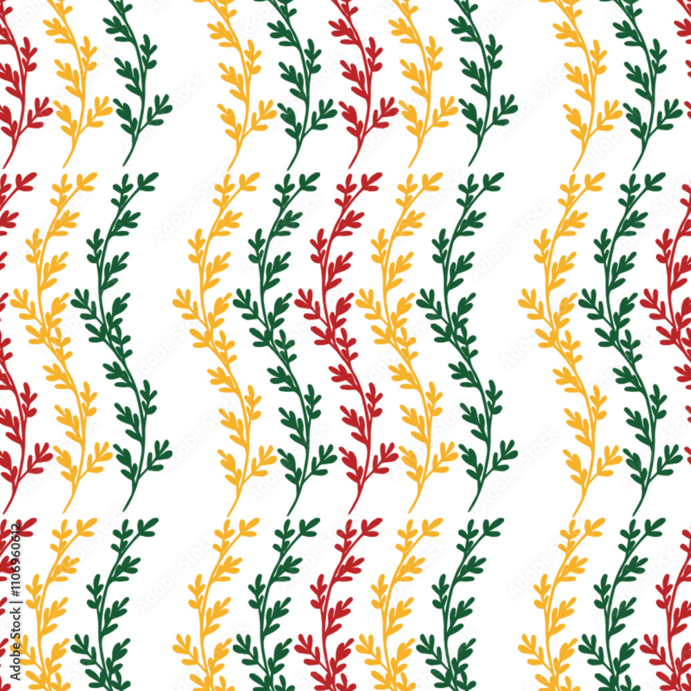seamless pattern featuring delicate botanical motifs in festive Perfect for holiday-themed seamless pattern featuring delicate botanical motifs in festive Perfect for holiday-themed