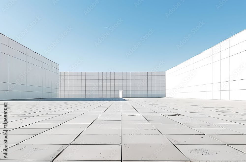 Fototapeta premium Minimal architectural space