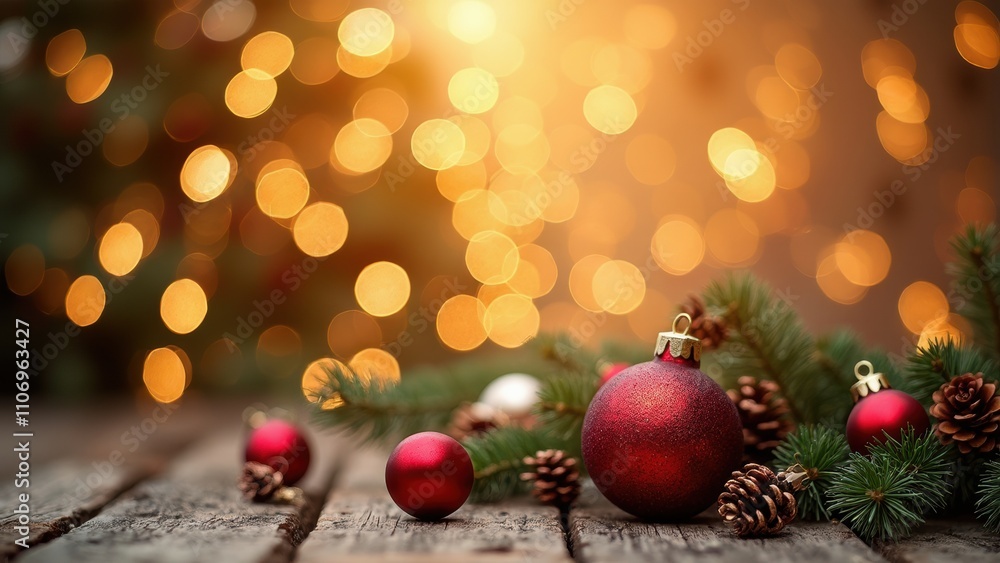 Cherishing a Festive Moment With Decorations and Warm Lights During Christmas and New Year Cherishing a Festive Moment With Decorations and Warm Lights During Christmas and New Year