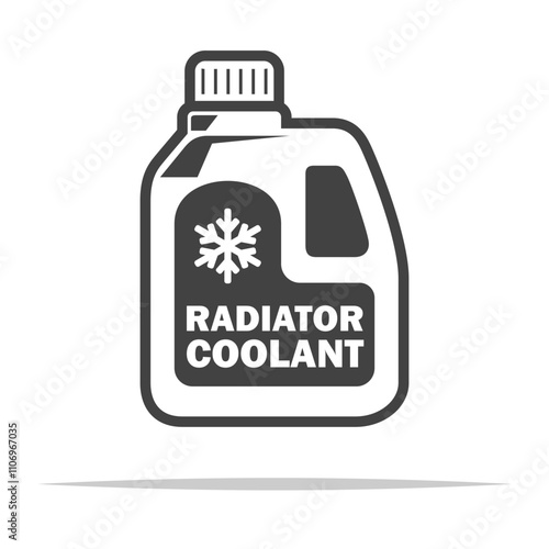 Engine radiator coolant icon transparent vector isolated
