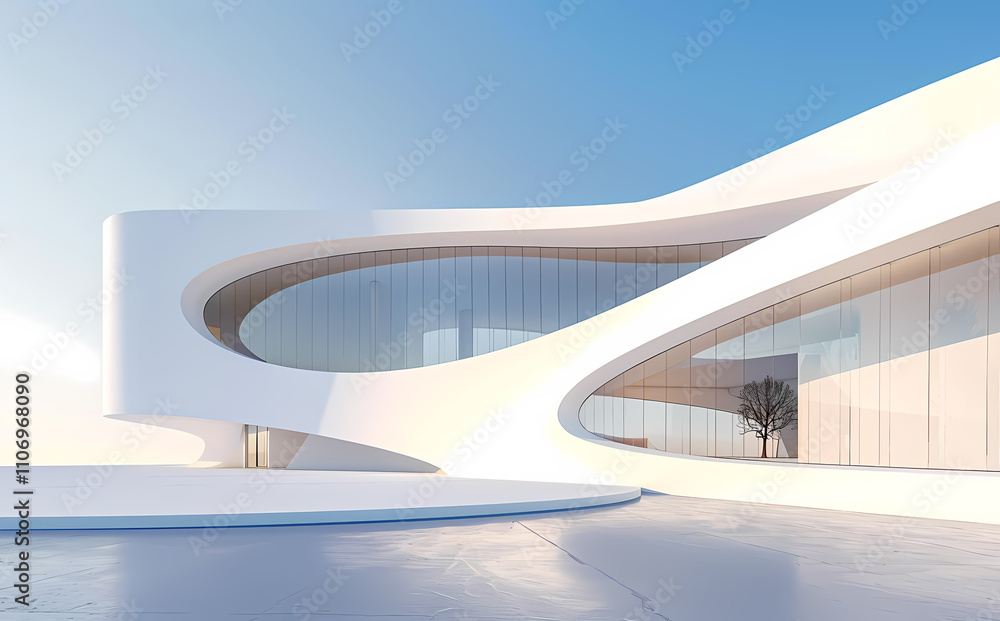 Naklejka premium Minimal architectural space