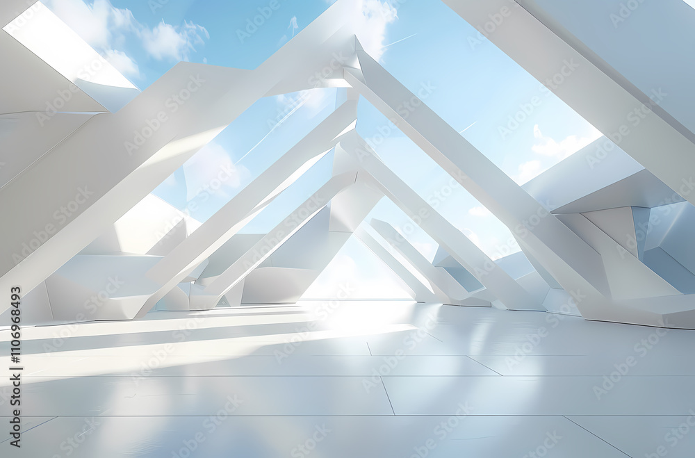 Fototapeta premium Minimal architectural space