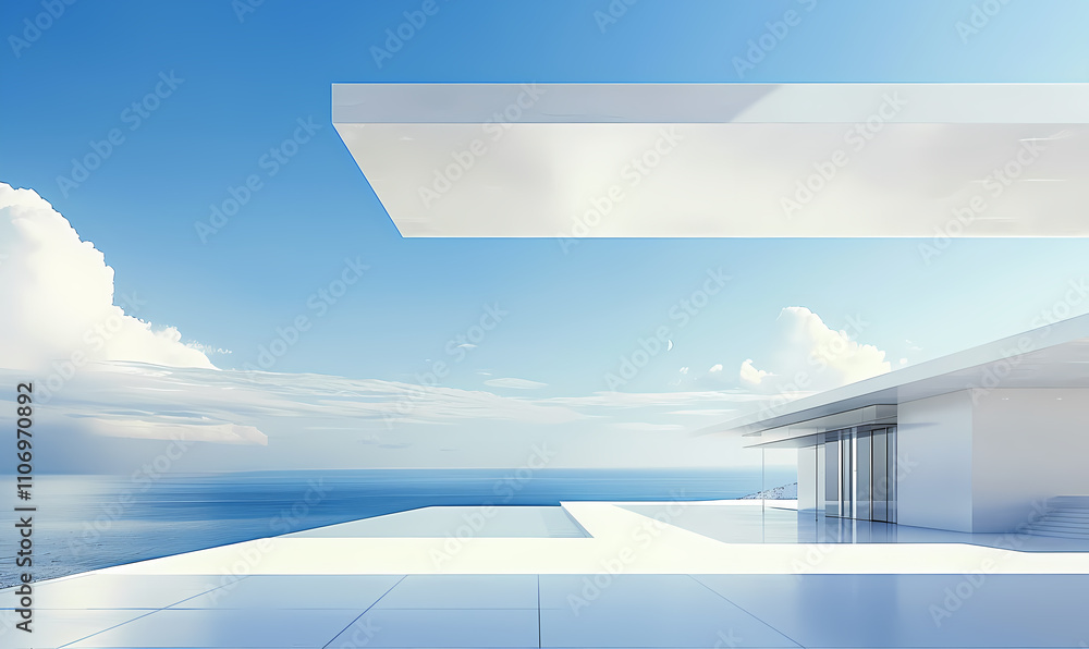 Fototapeta premium Minimal architectural space