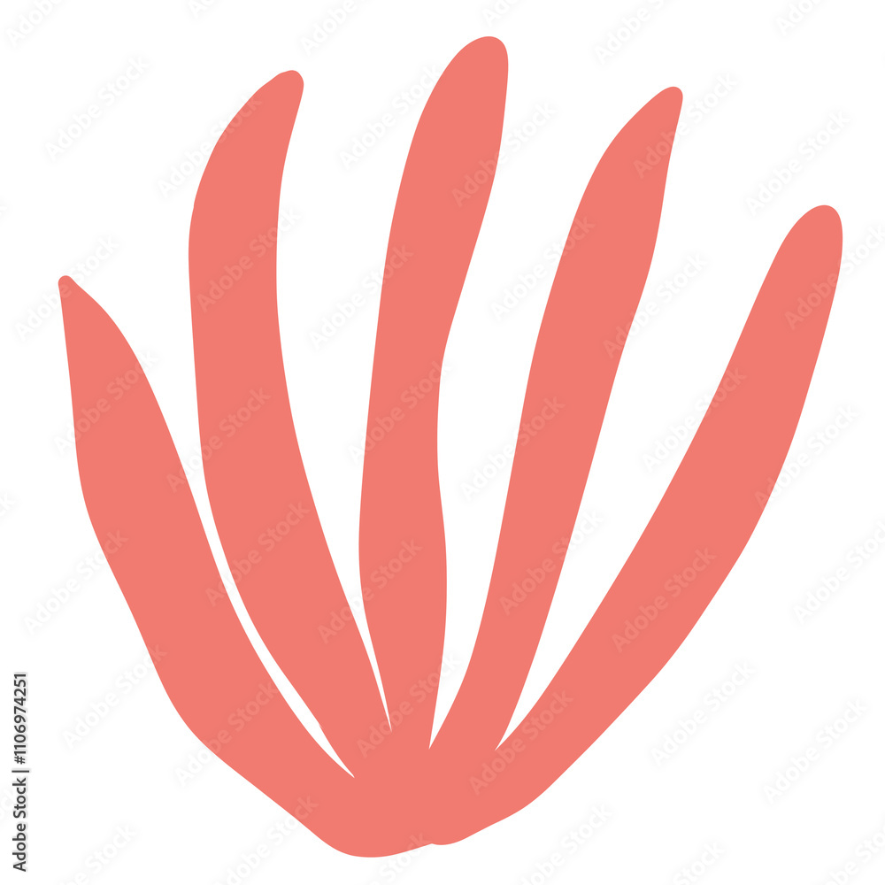 Obraz premium Abstract drawing leaf summer season element