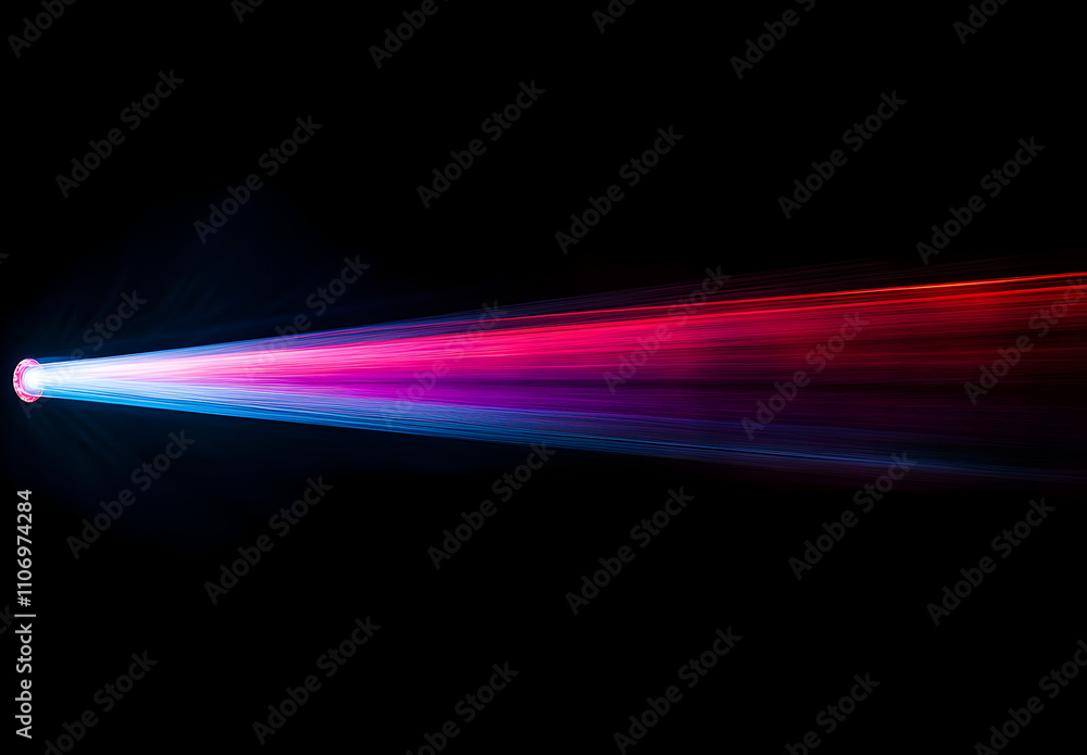 A vibrant light beam with multiple colors of red, blue, and purple against a black background. A vibrant light beam with multiple colors of red, blue, and purple against a black background.