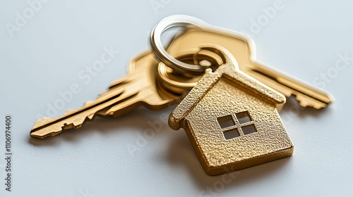 Golden House Keys Symbolize Home Ownership photo