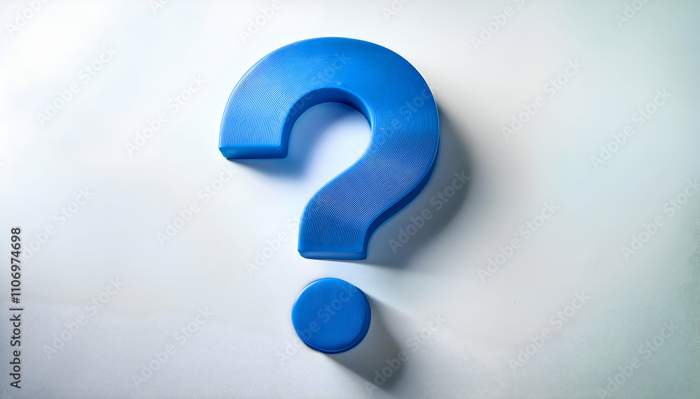 blue Question mark full view on white background blue Question mark full view on white background