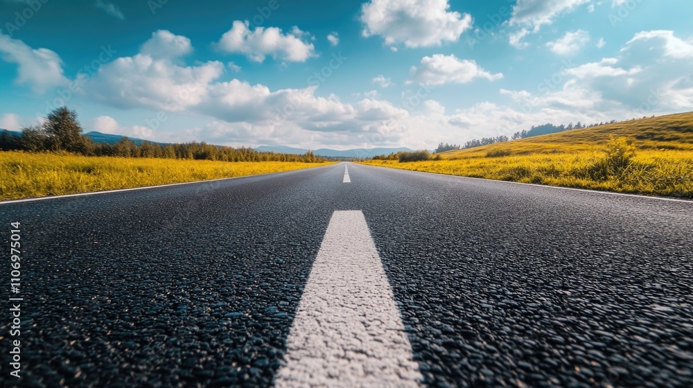 Road with centerline Road with centerline