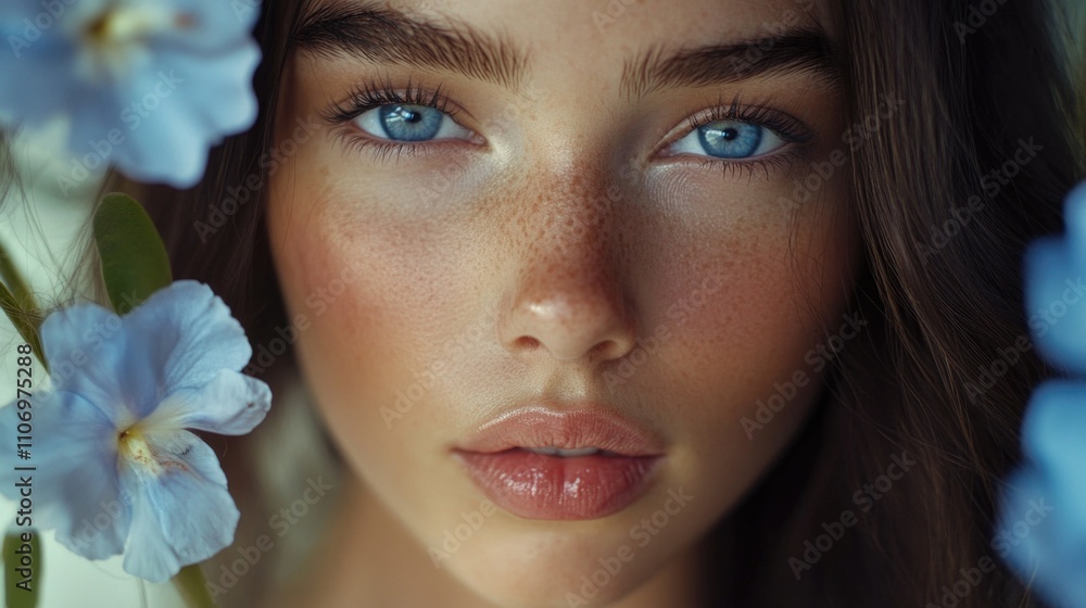 Woman with freckles Woman with freckles