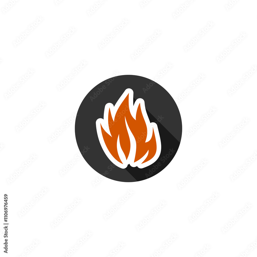 Fire flame with long shadow Fire flame with long shadow