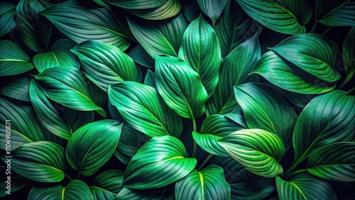 Wallpaper Mural Abstract Green Leaves Night Photography: Luxury Invitation Brochure Cover Template Torontodigital.ca