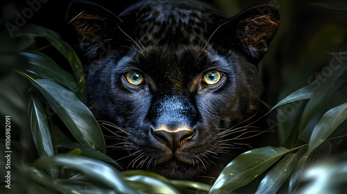 Black Panther Eyes Gaze: Ju...