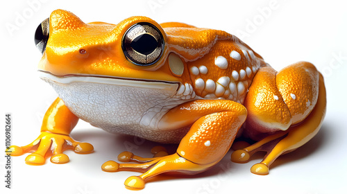 Vibrant Orange Frog with Wh...