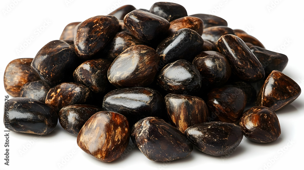 Brown & Black Polished Stones: Natural Tumbled Gemstones for Decoration, Crafts, and Collections Brown & Black Polished Stones: Natural Tumbled Gemstones for Decoration, Crafts, and Collections