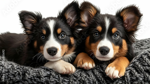 Adorable Puppies Resting on...