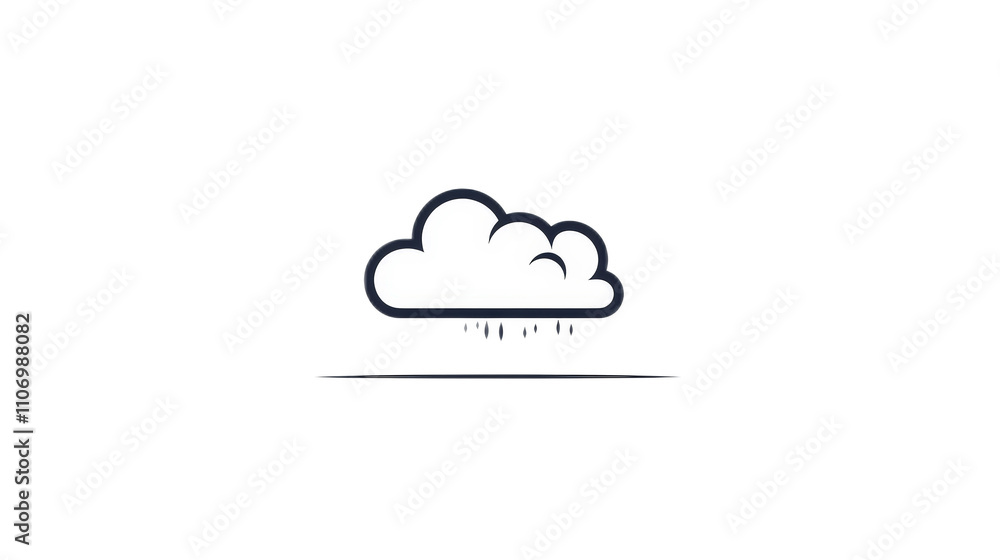 Simple White Cloud Icon on Transparent Background for Creative Use Simple White Cloud Icon on Transparent Background for Creative Use