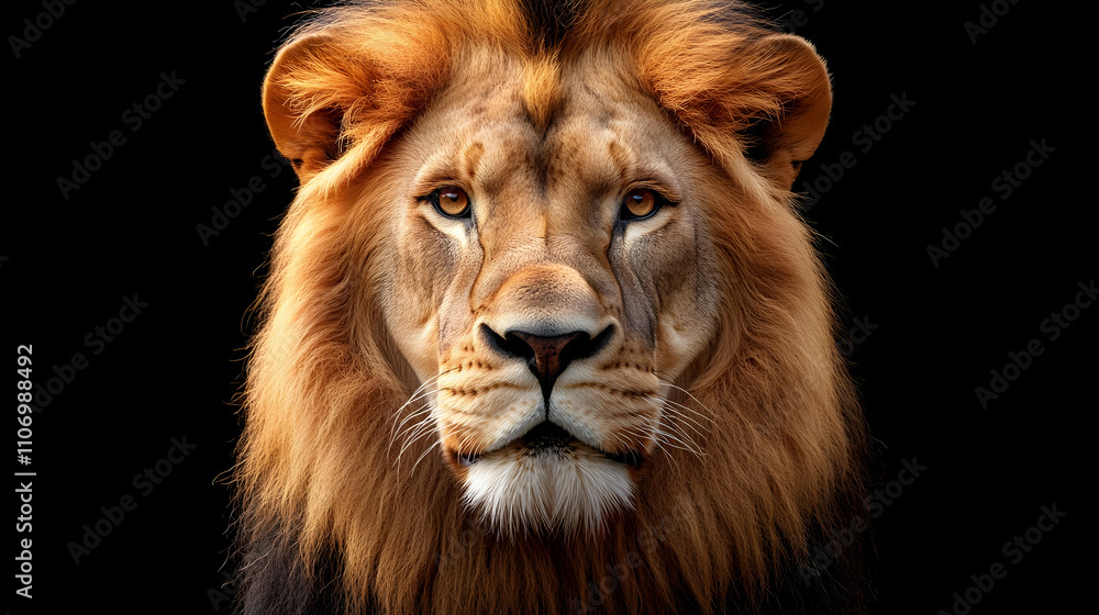 Majestic Lion: A Close-Up Portrait of Wild Majesty Majestic Lion: A Close-Up Portrait of Wild Majesty