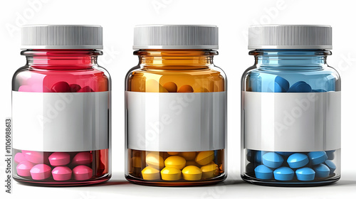 Colorful Supplement Pills i...