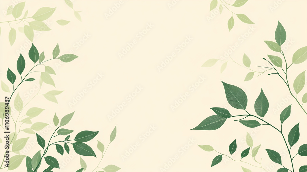 Green leaves create a serene backdrop for nature-themed designs Green leaves create a serene backdrop for nature-themed designs