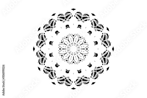 Intricate Mandala Design Highlighting Depth and Symmetry with Petal Layers 