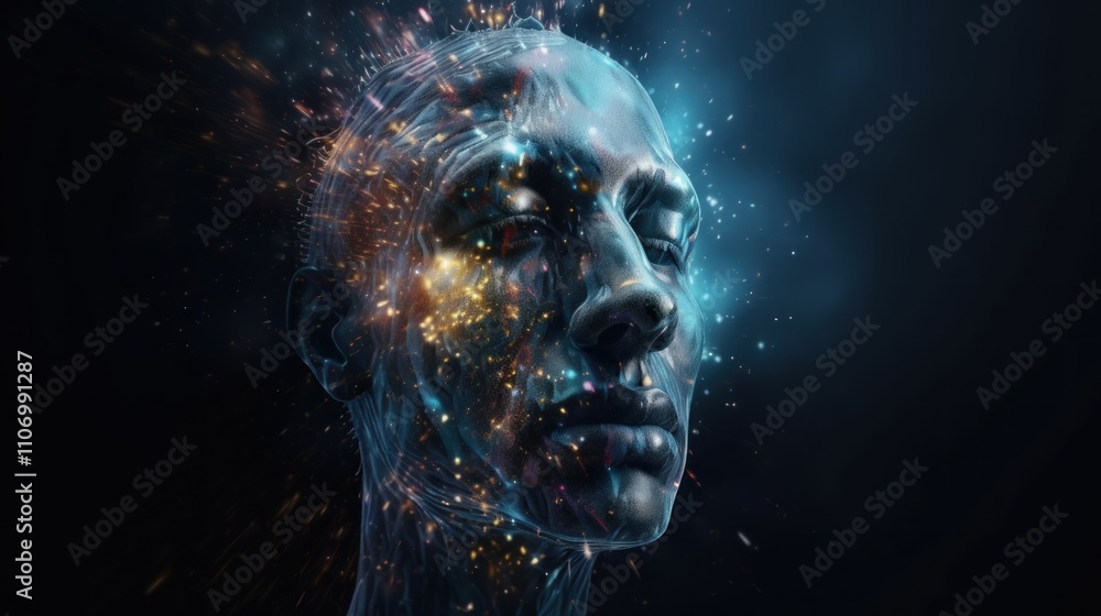 Ethereal Head: A Digital Portrait of Transformation Ethereal Head: A Digital Portrait of Transformation
