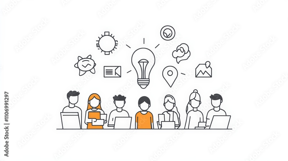 Diverse Team Collaborating on Creative Ideas and Solutions Diverse Team Collaborating on Creative Ideas and Solutions