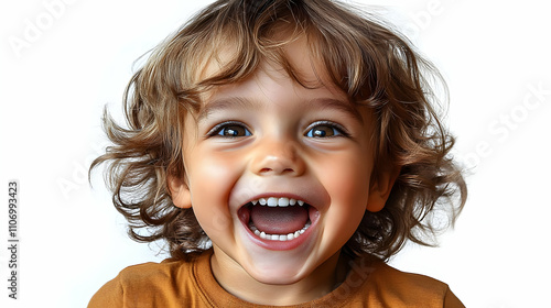 Portrait of an excited young child