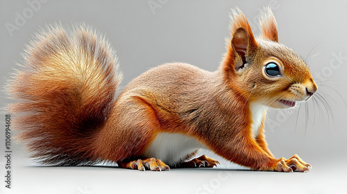 Adorable Red Squirrel:  Flu...