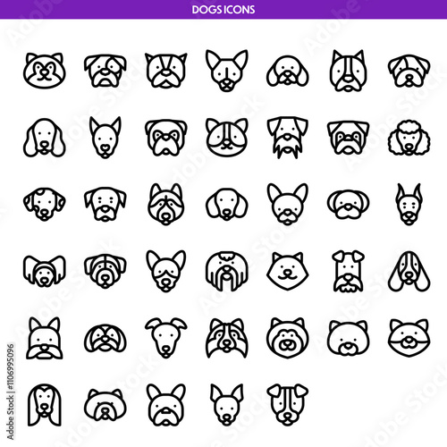 Dogs Icons Set