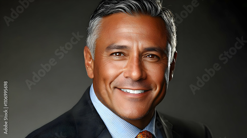 Smiling senior businessman ...