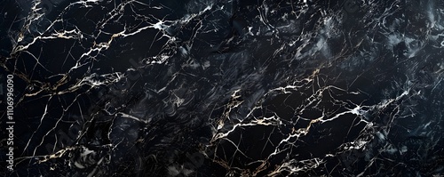 Wallpaper Mural Black Marble Texture With White And Gold Veins Torontodigital.ca
