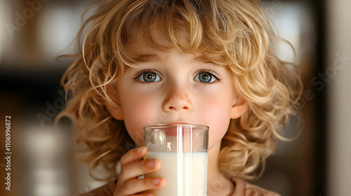 Child Drinks Milk: Healthy ...