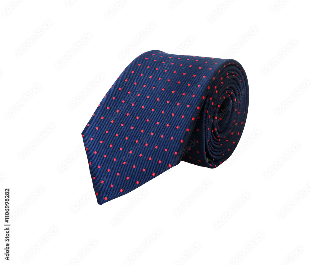 Rolled elegant necktie isolated on white background. Rolled elegant necktie isolated on white background.