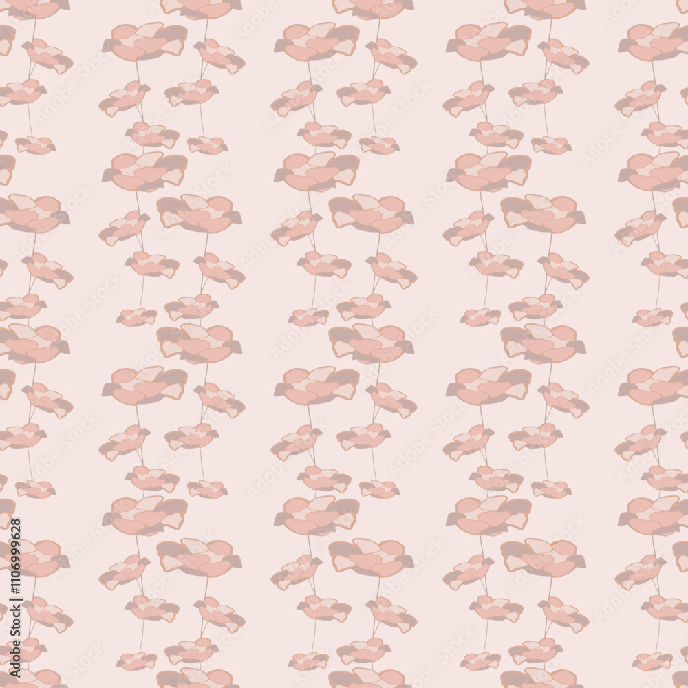 Elegant flower seamless pattern with charm, featuring delicate floral motifs and soft pastel hues. Perfect for romantic, demure designs in textiles, wallpapers, or invitations. Elegant flower seamless pattern with charm, featuring delicate floral motifs and soft pastel hues. Perfect for romantic, demure designs in textiles, wallpapers, or invitations.