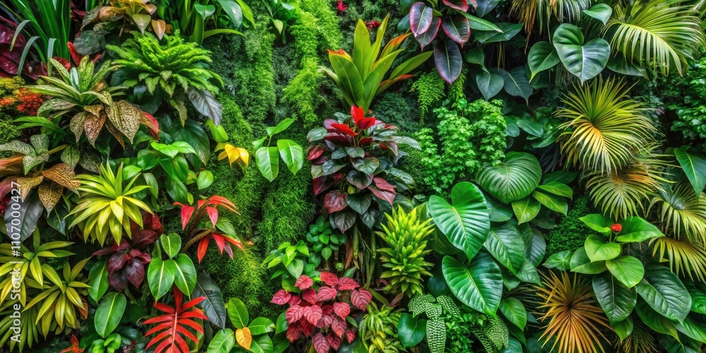 Lush Tropical Plants Wall - Vibrant Green Foliage, Nature's Beauty, Tropical Paradise, Indoor Jungle, Exotic Plants, Botanical Garden, Lush Vegetation Lush Tropical Plants Wall - Vibrant Green Foliage, Nature's Beauty, Tropical Paradise, Indoor Jungle, Exotic Plants, Botanical Garden, Lush Vegetation