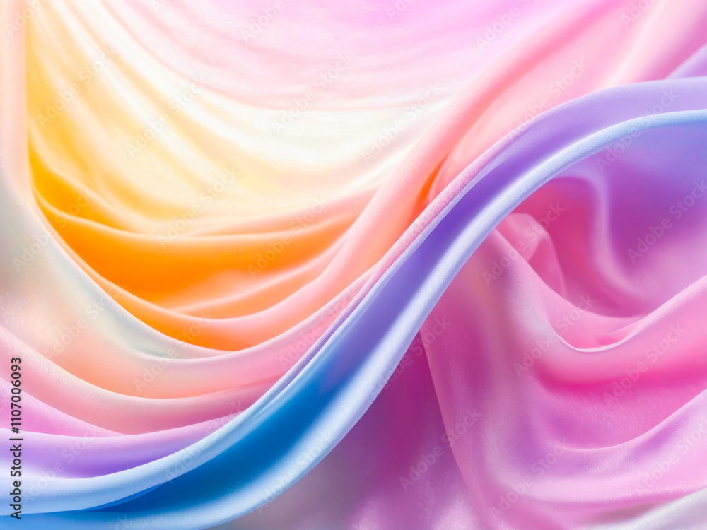 Pastel Rainbow Fabric Drape. Pastel Rainbow Fabric Drape.