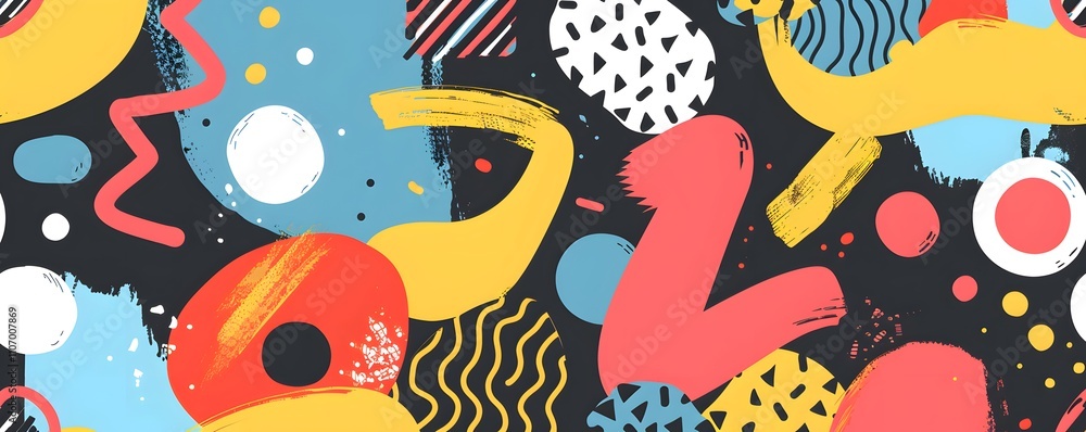 Obraz premium Abstract Colorful Shapes Pattern Design Background