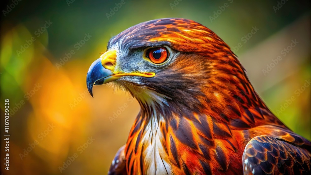 Red Hawk Bird of Prey, Open Beak, Blurred Background, Wildlife Photography, Nature Image, Raptor, Bird Image Red Hawk Bird of Prey, Open Beak, Blurred Background, Wildlife Photography, Nature Image, Raptor, Bird Image