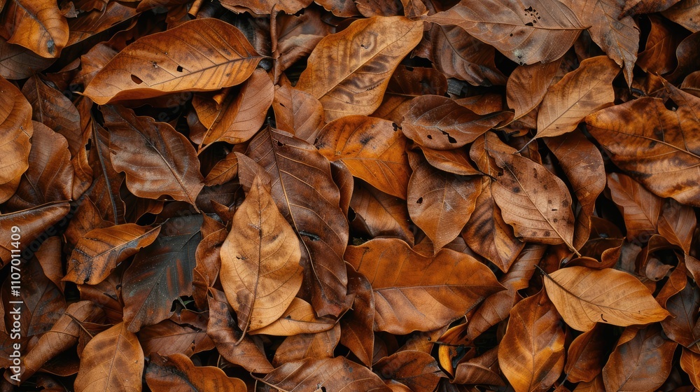 Walnut leaves that are dry and have fallen to the ground. Walnut leaves that are dry and have fallen to the ground.