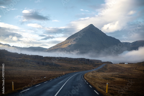 road in the mountains of iceland
