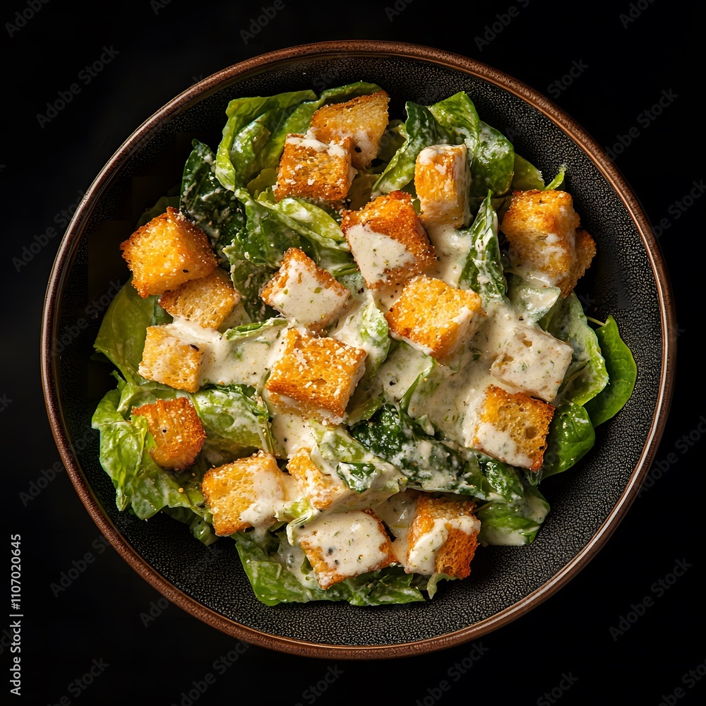 Classic Caesar salad with crunchy croutons, parmesan, and creamy dressing.
Classic Caesar salad with crunchy croutons, parmesan, and creamy dressing.