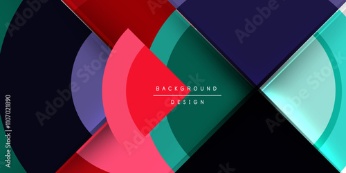 Target circle geometric abstract shapes. Vector Illustration For Wallpaper, Banner, Background, Card, Book Illustration, landing page